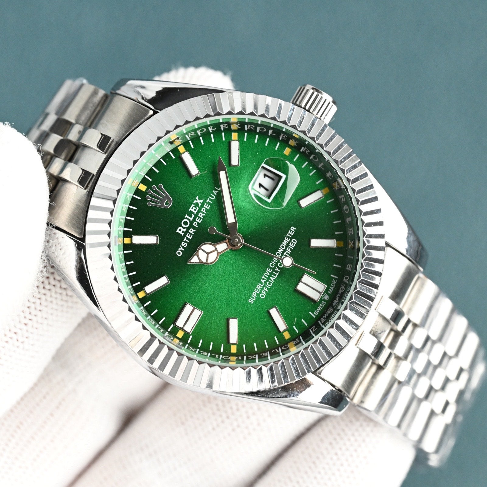 Rolex Datejust Green Dial – Jubilee Bracelet Edition