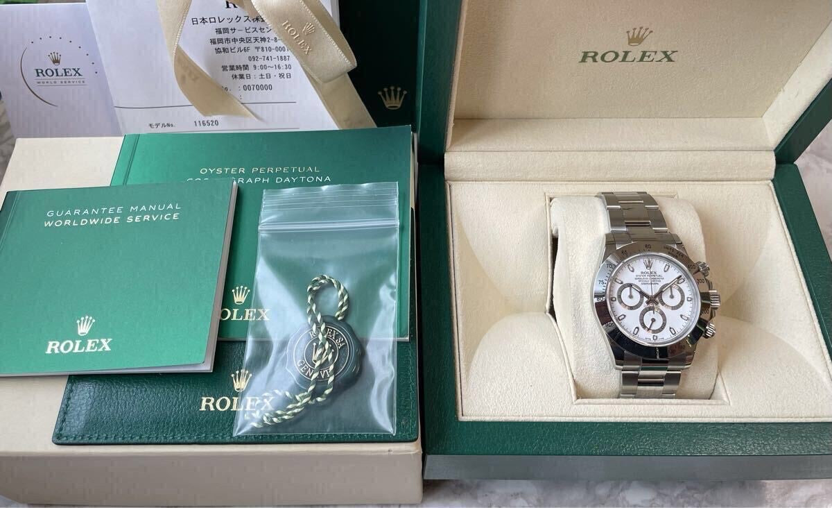Rolex Cosmograph Daytona – White Dial, Full Set with Tags & Warranty